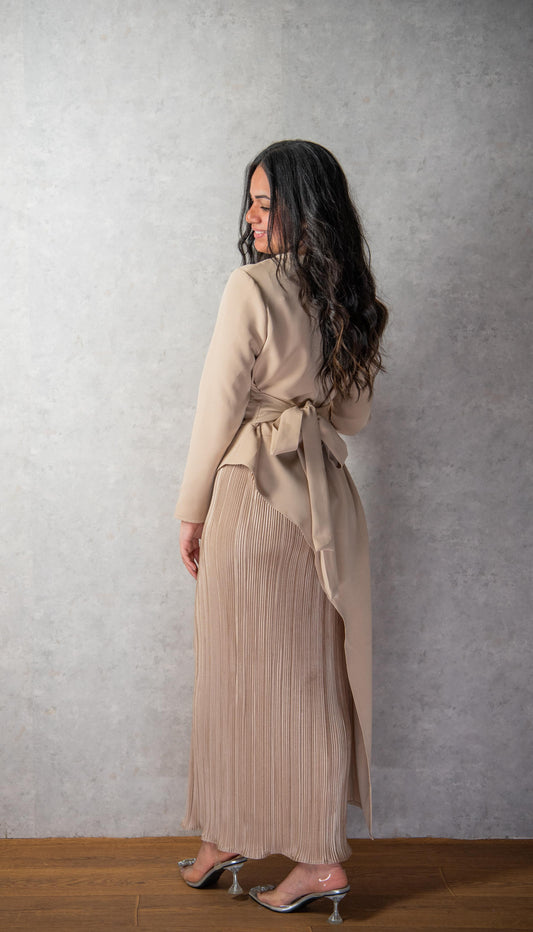 Half and Half Plisse Dress