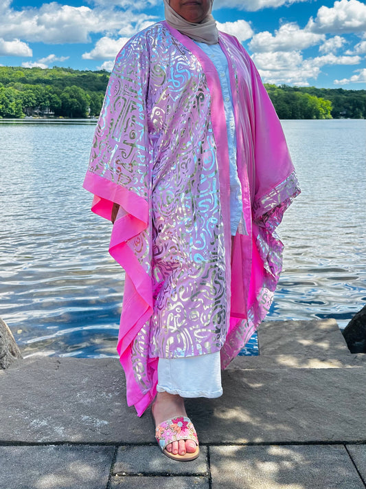 Half and Half Pink Kaftan